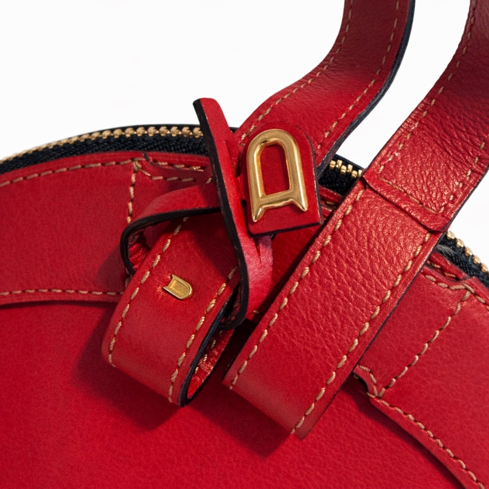 Delvaux • Amitie Red Leather Backpack, Excellent Condition - Picture 6 of 17